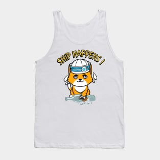 Ship Happens - Orange cat Tank Top